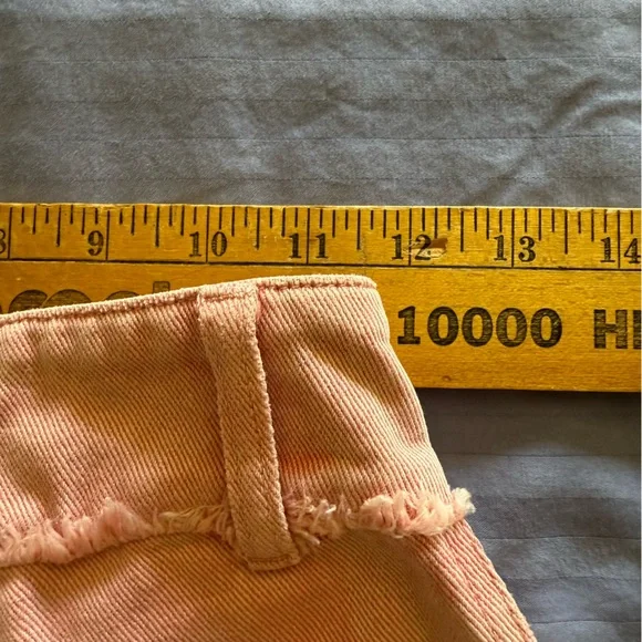 AKIRA Women’s Two-Tone Cargo Jeans Peach Coral Wide Leg High Waist XS NWT - Picture 9 of 12